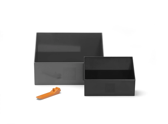 LEGO Säilytyslaatikot 2-Pack, Dark Stone Grey