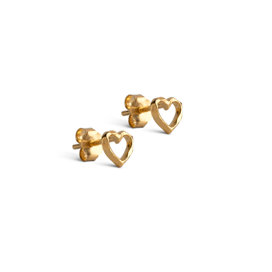 Enamel Organic Heart Kullattu Hopea Korvakorut E301GM