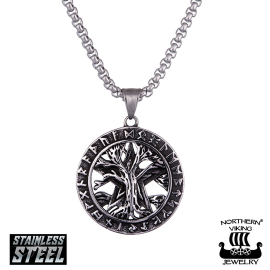 Northern Viking Jewelry -kaulakoru "Riimu Tree Of Life" NVJRS110