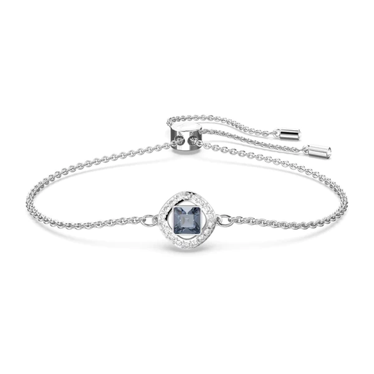 Swarovski Angelic rannekoru, vaalea metalli ja sininen kristalli
