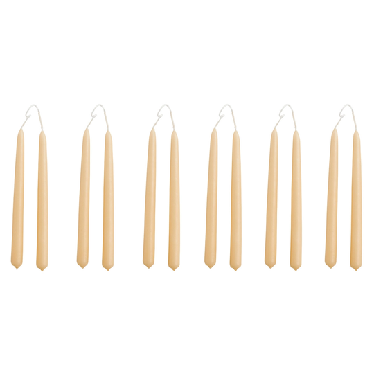 HAY Mini Conical kynttilät, 12 kpl, beige