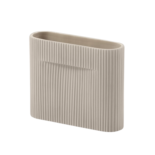 Muuto Ridge maljakko, 16,5 cm, beige
