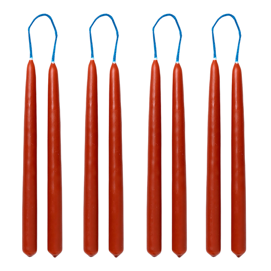 ferm LIVING Dipped kynttilä, 8 kpl, 1,2 cm, ruoste