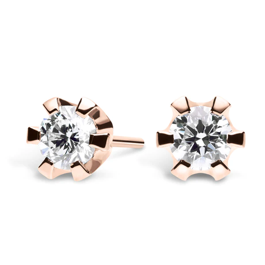 Silván Solitaire timanttikorvakorut 0,80ct, 14K rosekultaa, timanttikorut