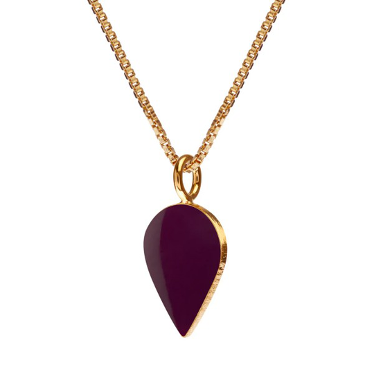 Scherning Spot Drop Bordeaux Kullattu Hopea Kaulakoru ST56-48G
