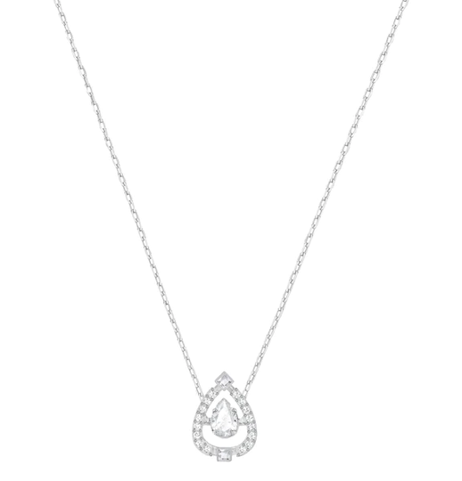 Swarovski Sparkling Dance päärynä kaulakoru, valkoinen