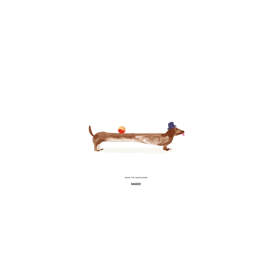 Paper Collective Doug the Dachshund -juliste 30 x 40 cm