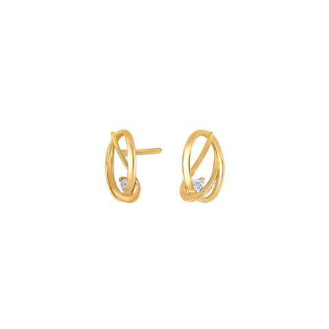 Nordahl Andersen 14 Karaatin Kulta Korvakorut Ja Timantteja 0,04 Carat W/si 30163310500