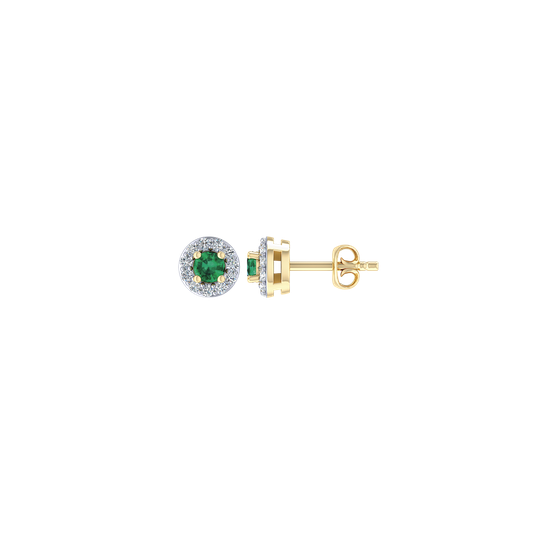 Støvring Design 14 Karaatin Kulta Korvakorut Ja Timantteja 0,11 Carat W/si Smaragdi 70257013