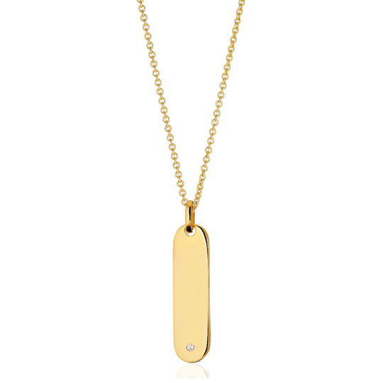 Sif Jakobs Follina Lungo Grande Pendant Kullattu Hopea Kaulakoru Ja Zirkonia SJ-P22125-CZ-SG45-60