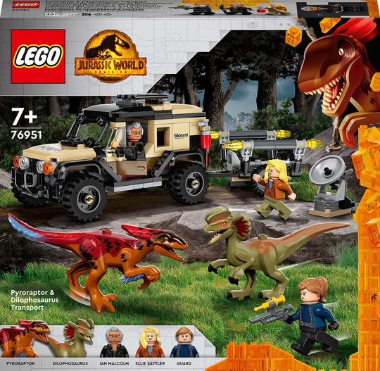 LEGO Jurassic World 76951 Pyroraptorin Ja Dilophosauruksen Kuljetus