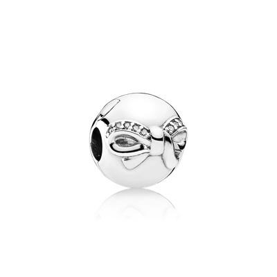 Pandora Clip Sterlinghopea Riipus Ja Zirkonia 791777CZ