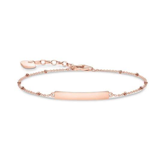Thomas Sabo Classic Dots rannekoru, ruusukullattua hopeaa, A1975-415-40