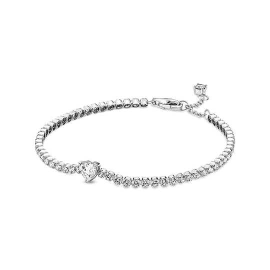 Pandora Sparkling Heart Tennis -rannekoru 18 cm 590041C01