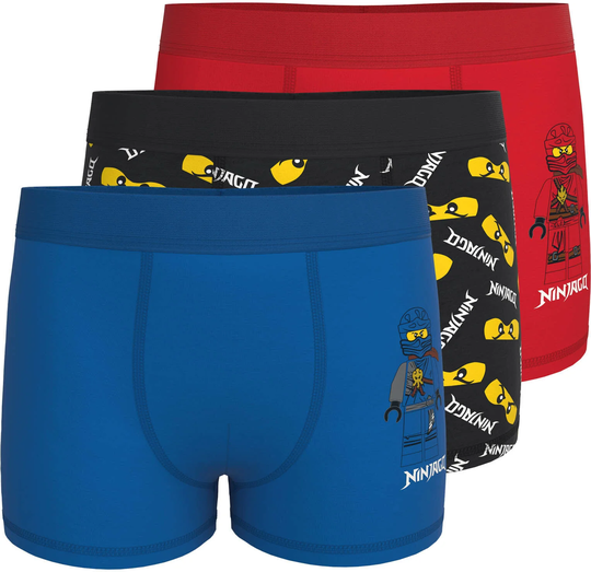 Lego Wear Bokserit 3-pack, Red/Blue/Black, 104-110