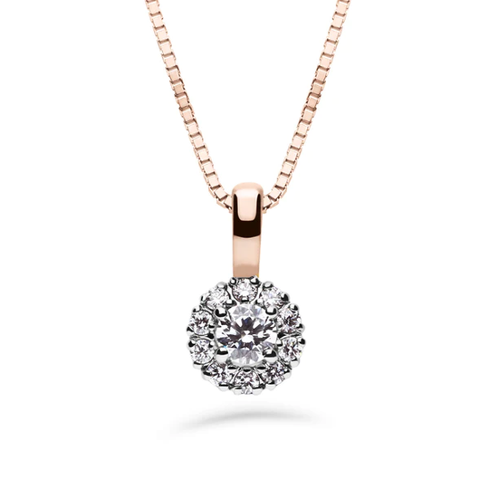 Silván Lauriel timanttiriipus 0,23ct, 14K valko- ja rosekultaa, timanttikorut