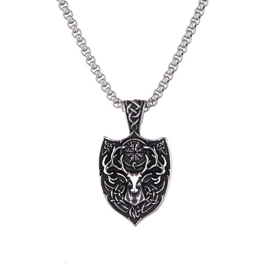 Northern Viking Jewelry Vegvisir Shield kaulakoru NVJRS114 50cm