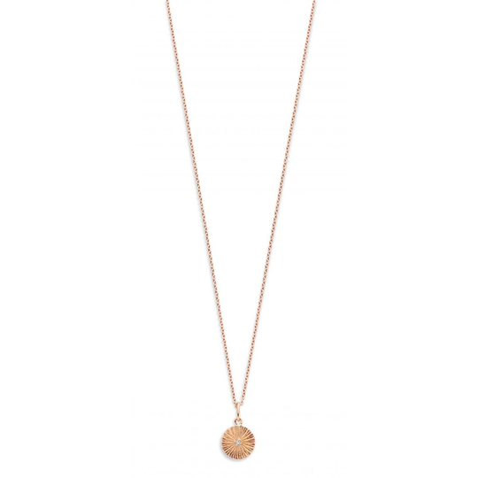 Spirit Icons Sunshine Ruusukullattu Hopea Kaulakoru Ja Timantti 0,025 Carat W/vs S10794-45