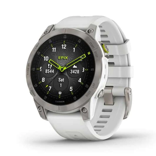 Garmin Epix Gen 2 Sapphire valkoinen ja titaani, Amoled GPS-älykello 010-02582-21