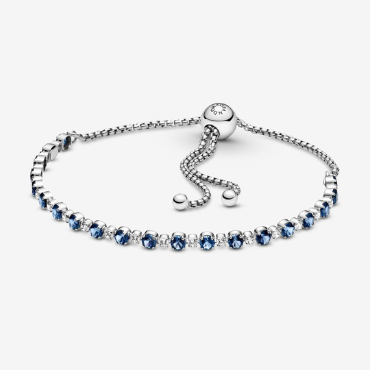 Pandora Blue and Clear Sparkle Slider rannekoru 599377C01-1