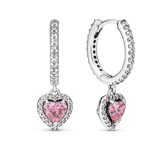 Pandora Timeless Sparkling Halo Heart korvakorut 291445C01