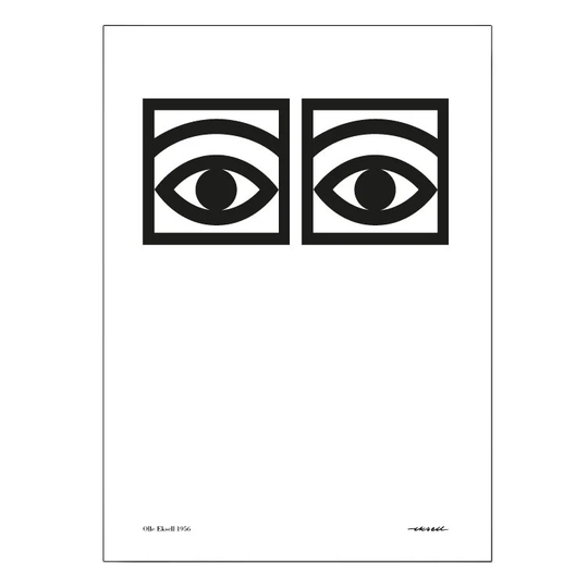 Olle Eksell Ögon juliste, yksi silmäpari 50x70 cm