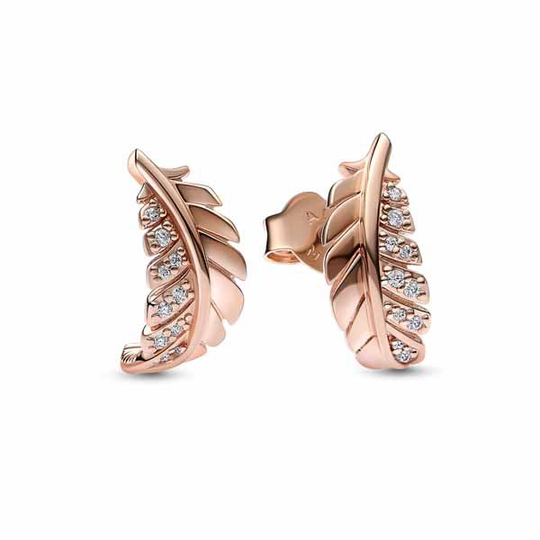 Pandora Moments Floating Curved Feather korvakorut 282574C01