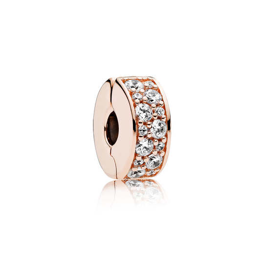 Pandora Clip Ruusukullattu Hopea Riipus Ja Zirkonia 781817CZ
