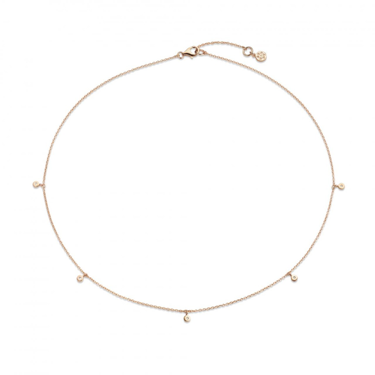 Spirit Icons Symphony Necklace Ruusukullattu Hopea Kaulakoru Ja Zirkonia S10644-45