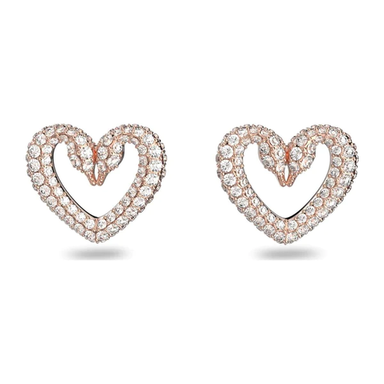 Swarovski Una ruusukullan väriset kristallikorvakorut