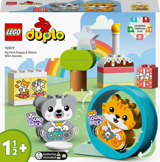 LEGO DUPLO 10977 Ensimmäinen Koiranpentuni Ja Kissanpentuni Äänillä