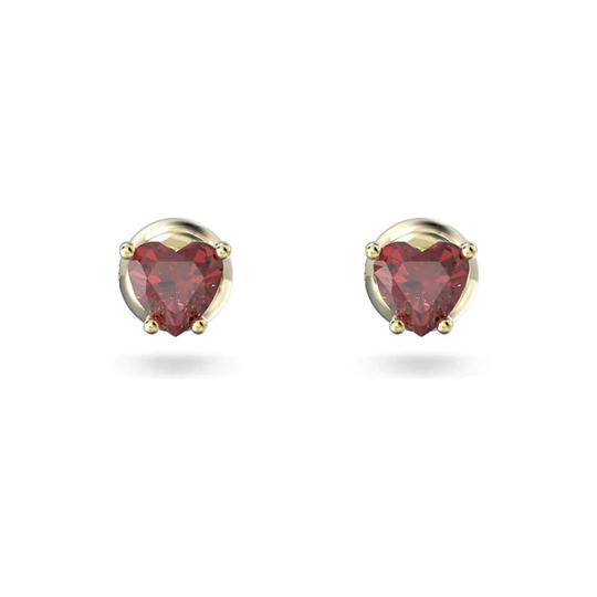 Swarovski Stilla korvakorut, keltakullan värinen ja punaiset kristallit