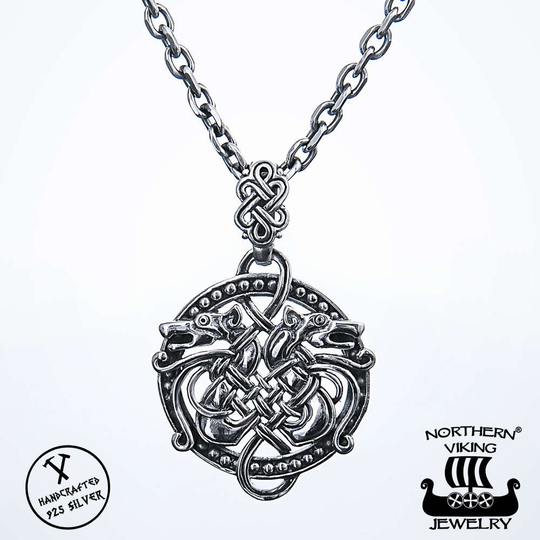 Northern Viking Jewelry Knotwork Dragon -riipus NVJ-H-RS032