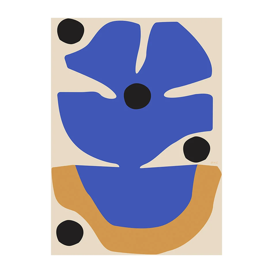 Paper Collective Flor Azul juliste 30 x 40 cm