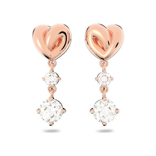 Swarovski Lifelong Heart korvakorut, rosekullan väriset