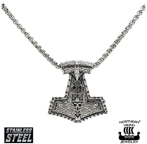 Northern Viking Jewelry Viking Ornament Thorin vasara -kaulakoru 50cm NVJRS067
