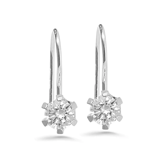 Silván timanttikorvakorut 0,40ct, 14K valkokultaa, timanttikorut
