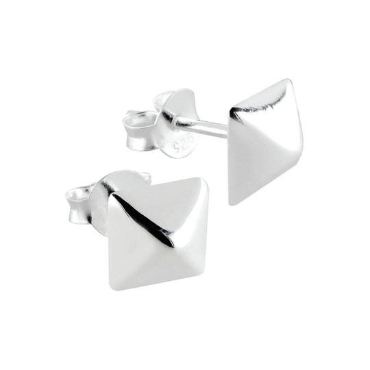 Hopeiset tappikorvakorut, neliö SPE05781-00