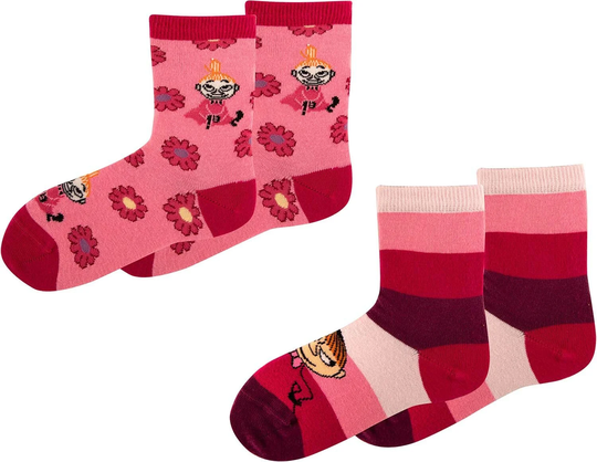 Muumi Pikku Myy Flower Sukat 2-pack, Vaaleanpunainen, 31-34