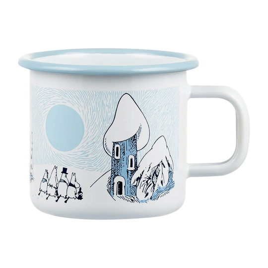 Muurla Muumi emalimuki Snowy Valley 37 cl Sininen-valkoinen