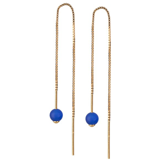 Scherning Glow Royal Blue Kullattu Hopea Korvakorut GW46-49G