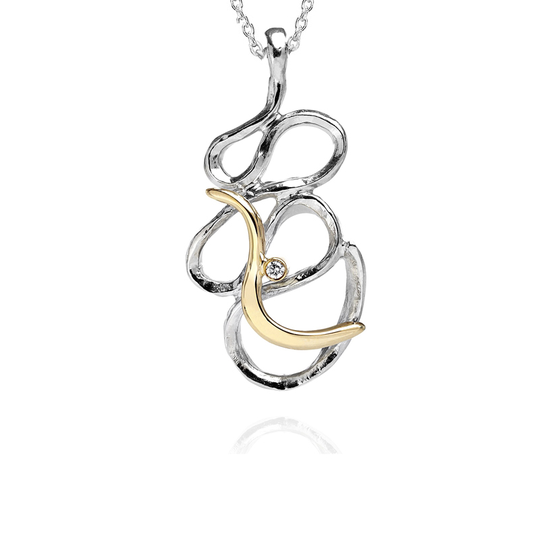 Blicher Fuglsang Sterlinghopea Kaulakoru Ja Timantti 0,03 Carat W/vs 234400RC