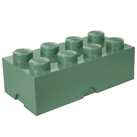 Room Copenhagen Lego Storage Brick 8 säilytyslaatikko, hiekanvihreä