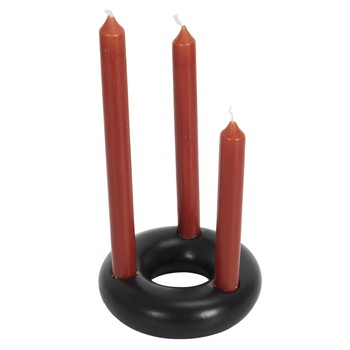 Kynttilänjalat, kynttiläpurkit The home deco factory SUPPORT 3 BOUGIES NOIR M24