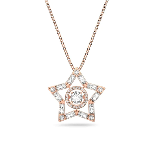 Swarovski Stella kristalliriipus, rosekullan värinen