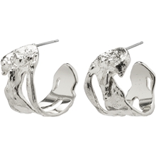 11222-6013 HAPPY Organic Shaped Hoop Earrings 1 set