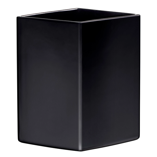 Iittala Ruutu keraaminen maljakko, 225 mm, musta