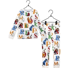 Muumi Aakkoset Pyjama Valkoinen 110-116 cL