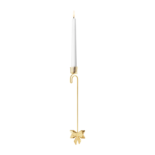 Georg Jensen 2022 Bow kynttilänjalka roikkuva kultapinnoitettu