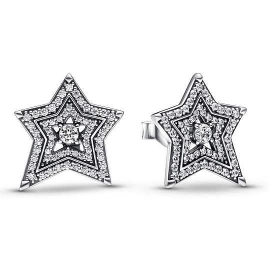 Pandora Moments Celestial Asymmetric Star korvakorut 292415C01